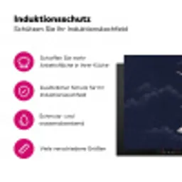 Kraanvogels - Nachthemel - Blauw Inductie beschermer vinyl 3mm klein -zzzzzzz-lf-ups