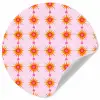 Zon - Motief - Roze Wandcirkel behangsticker klein 186 -3d