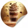 Dessert - Chocolade - Zoet - Eten Wandcirkel behangsticker klein -3d