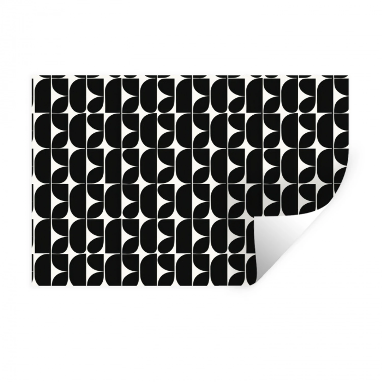 Modern - Geometrisch - Zwart Muursticker klein 286 -3d