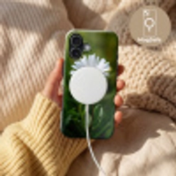 Wit - Madeliefje - Bloem - Gras Toughcase MagSafe Apple iPhone 17 klein -USP_MagsafeV