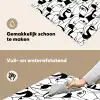 Lijnen - Gezichten - Zwart - Wit Inductie beschemer met haakjes klein 777 -ky-schoon-nl