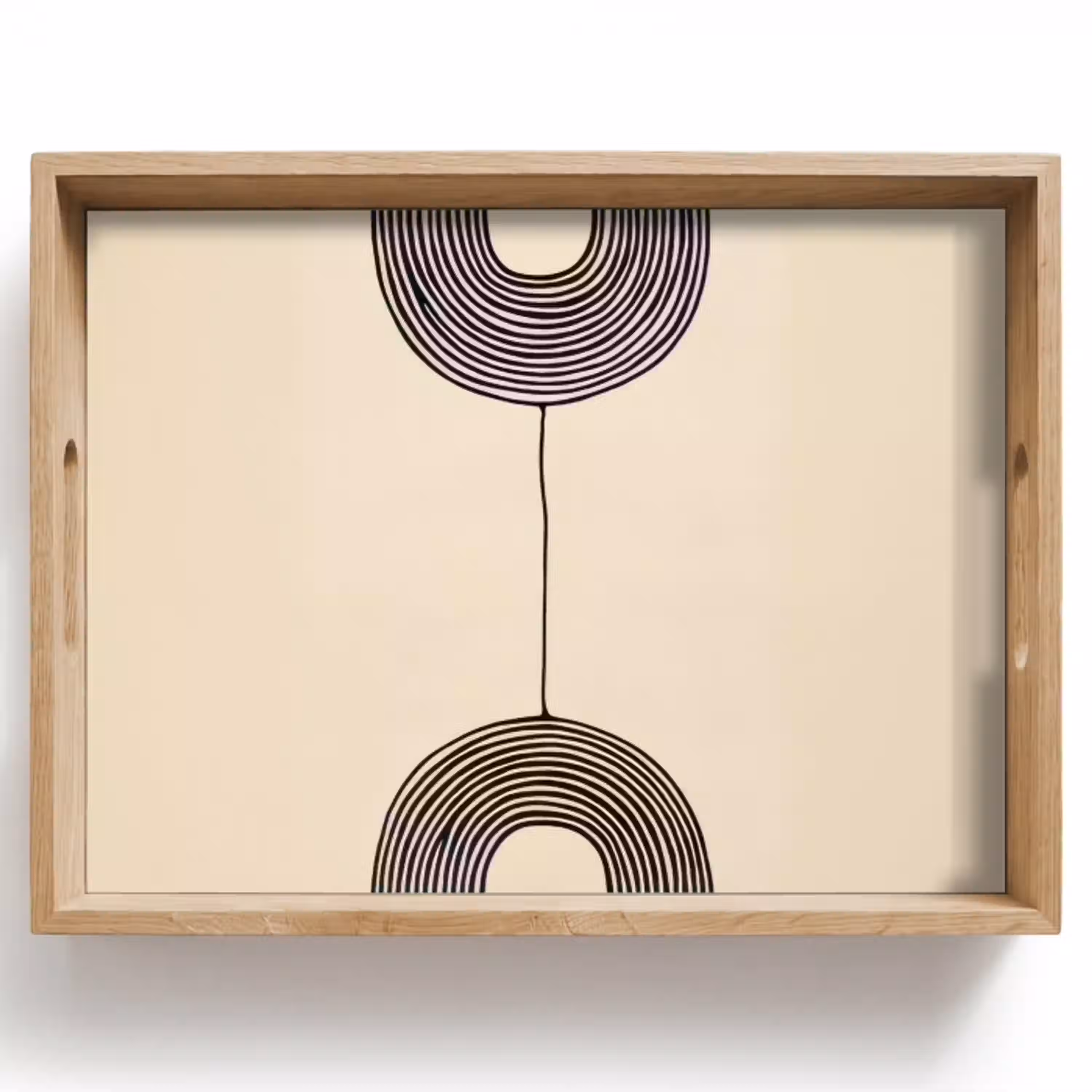 Geometrische bogen - Minimalistisch - Symmetrisch Dienblad Rechthoek middel -z3d_shopping