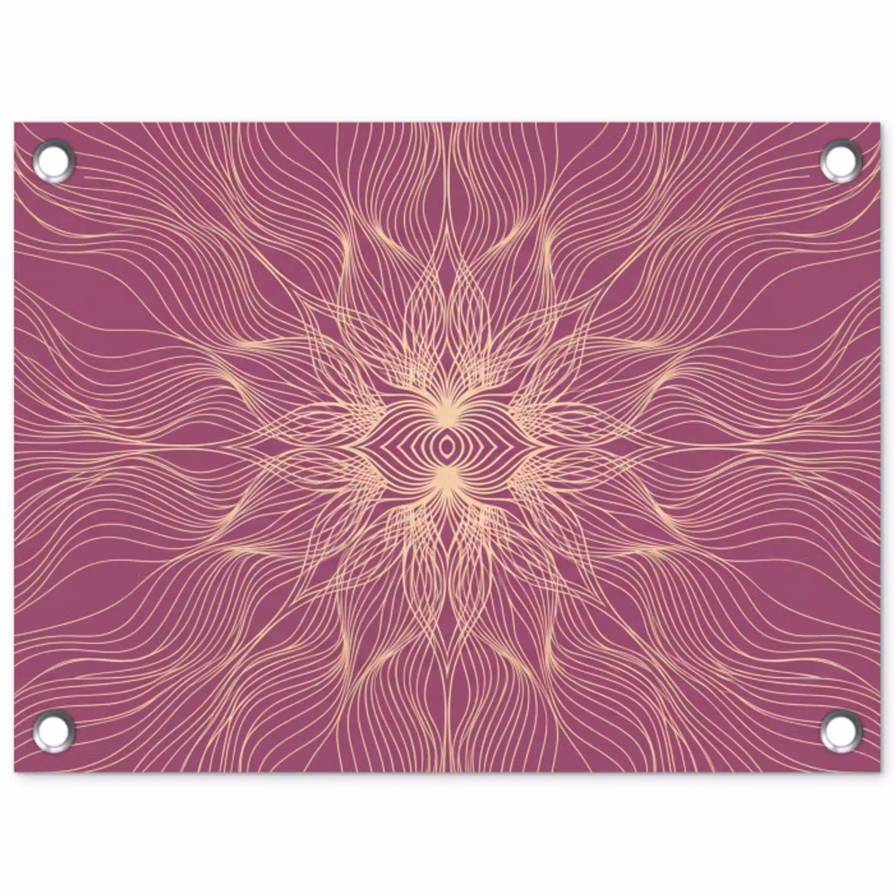 Lijnen - Patroon - Abstract tuinposter los doek klein -3d
