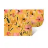 Bloemen - Geschilderd - Geel Muursticker klein -3d