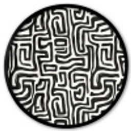 Grafisch - Lijnen - Zwart - Wit Fotolijst rond zonder passe partout klein 856 -3d