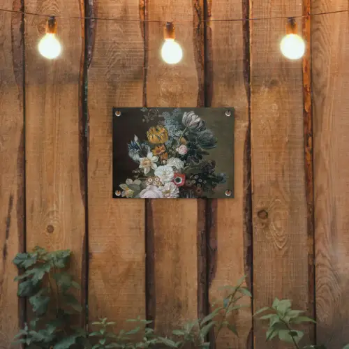 Stilleven met bloemen - Schilderij van Eelke Jelles Eelkema tuinposter los doek klein -sfeer1