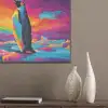 Ijsschots - Pinguïn - Abstract - Lucht PET vilt klein -sfeer6_closeup