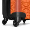oranje slangenhuid met symmetrische schubstructuur NBS - Handbagage koffer - Volwassenen Unisex middel -wiel