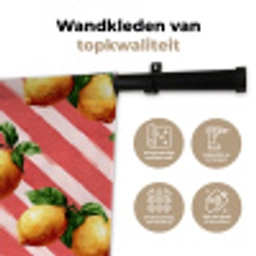 Citroen - Geïllustreerd - Oranje Wandkleed katoen klein 269 -sfeer2