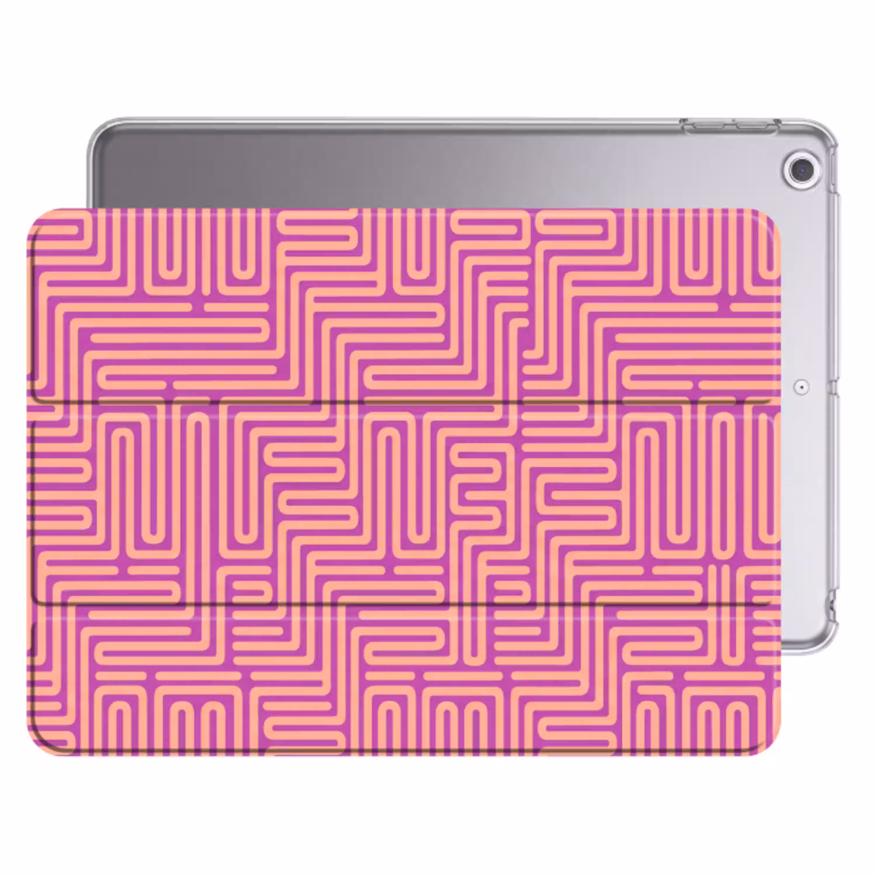 Patroon - Lijnen - Abstract - Modern - Paars Apple iPad 2017 middel -threedimensional_3d_global