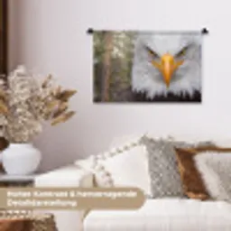 Amerikaans - Zeearend - Portret - Geel Wandkleed katoen klein -tsfeer1_DE