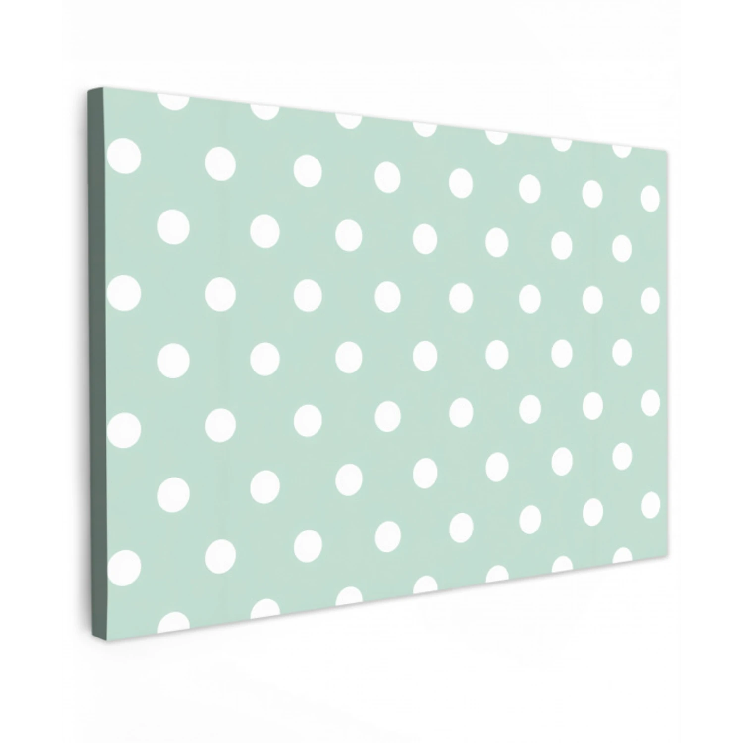 Klassiek - Polka - Groen Tuinposter op houten frame 2 cm dik klein 845 -3d