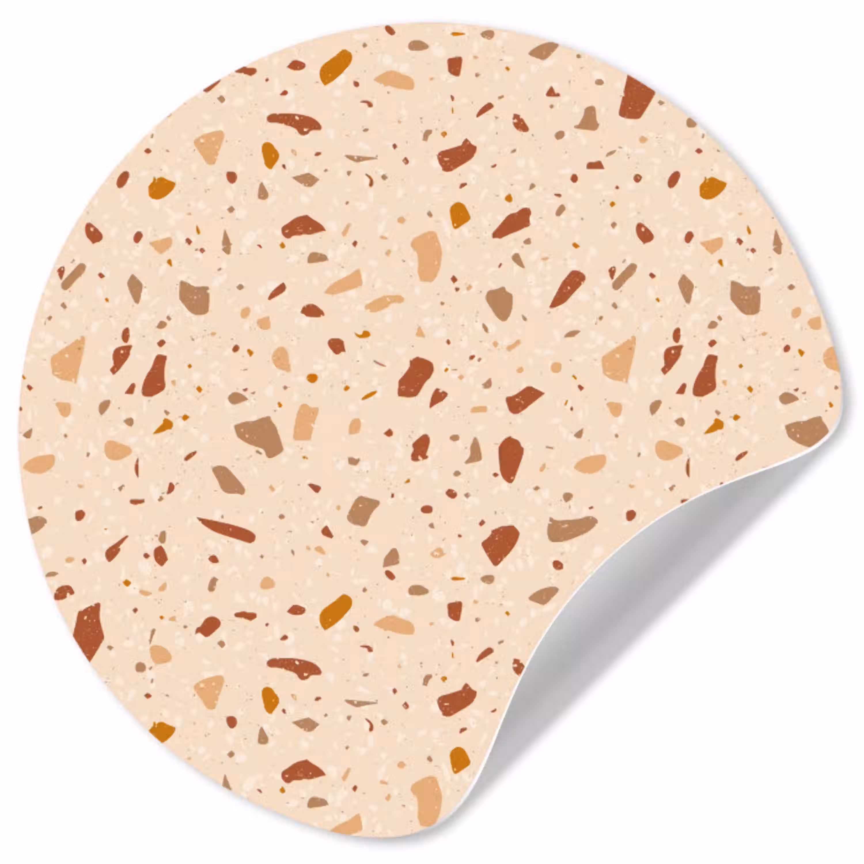 Terrazzo -  Patroon - Kleurrijk - Steen Wandcirkel behangsticker klein 186 -3d