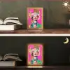 Bloemenkroon - Goud - Vrouw - Portret Light Box met kabel (Tafellamp) klein -sfeer3