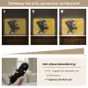 Street art - Meisje - Geel - Banksy Style Light Box met batterij (Wandlamp) middel -USP_dimbaarNL