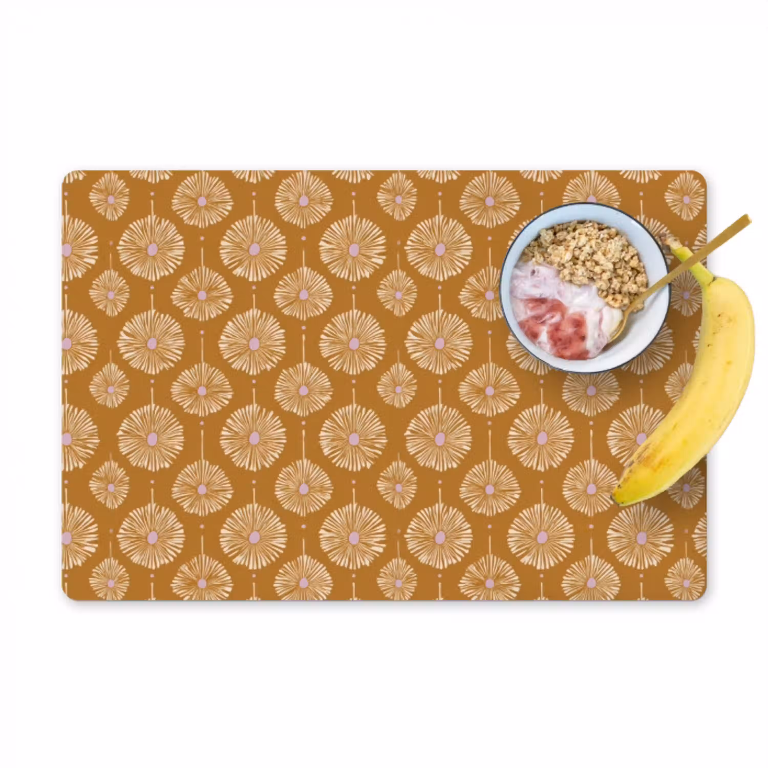 Bloemen - Modern - Oker Placemat vinyl groot 368 -zzzproduct_Kitchenyeah-website
