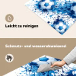 Voetballen - Verf - Sport - Blauw Inductie beschemer met haakjes klein -ky-schoon-de