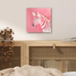 Zebra - Pink - Verf plexiglas 5mm klein -sfeer4