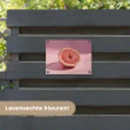 Grapefruit - Roze - Disco - Shiny tuinposter los doek klein -sfeer3