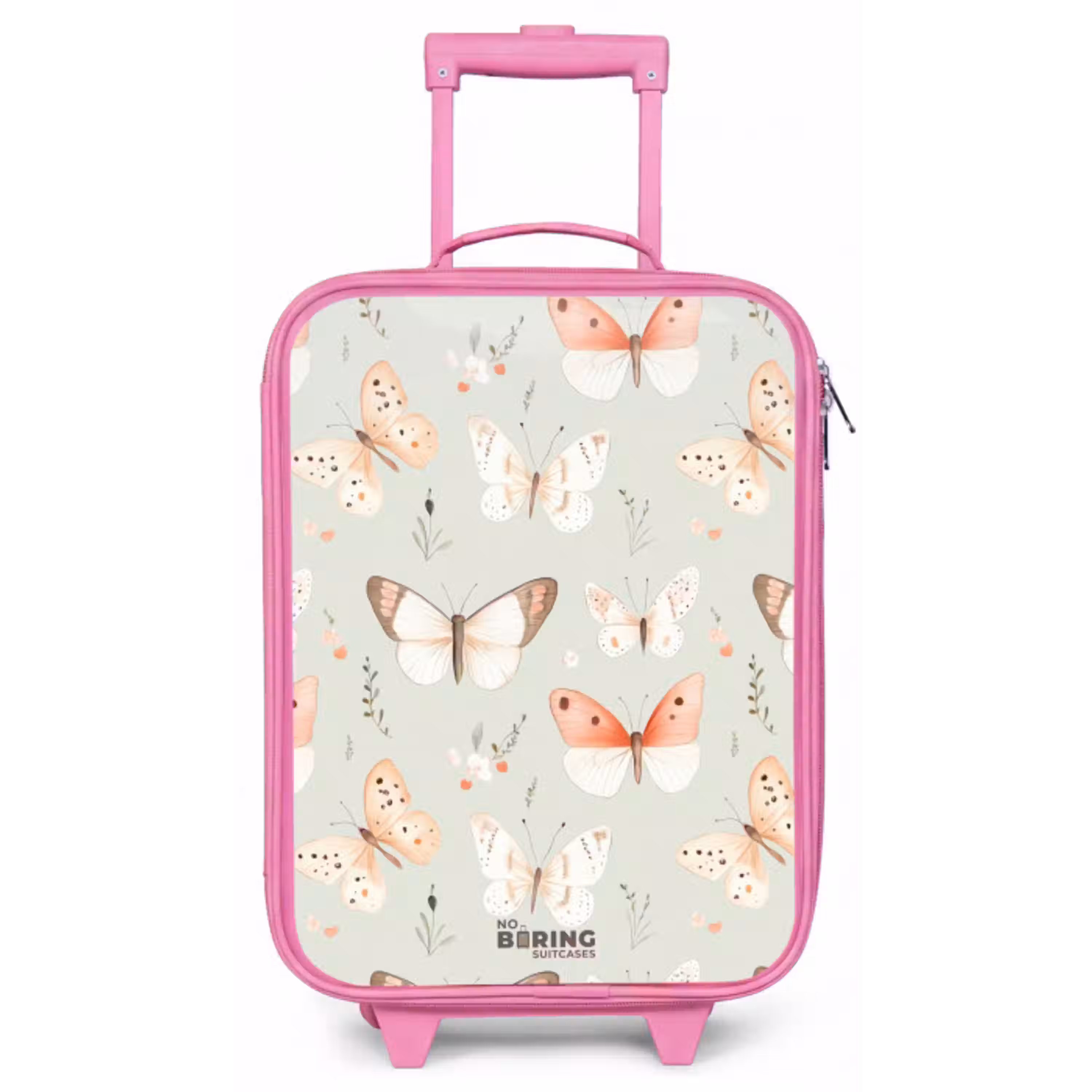Vlinder patroon in zachte oranje en rode tinten Kinderkoffer - Roze klein -zz3dotto
