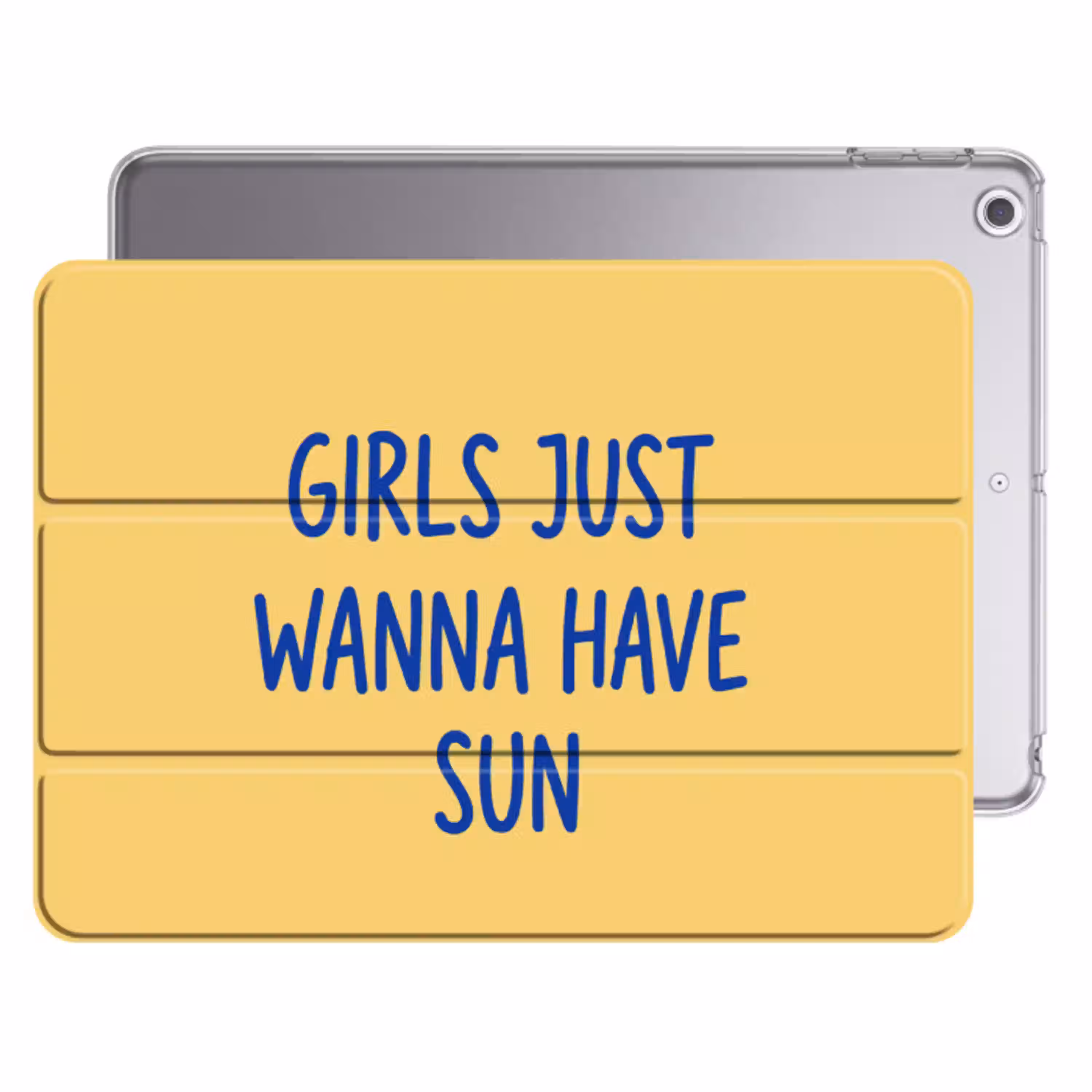 Tekst - Zon - Zomer - Modern - Geel Apple iPad 2017 middel -threedimensional_3d_global