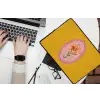 Lelie - Oranje - Lijst - Ovaal laptophoes neopreen klein -bureau