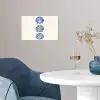 Schelpen - Blauw - Patroon poster papier klein -sfeer3