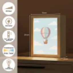 Luchtballon - Beren - Pastel Light Box met kabel (Kinderlampje) klein -USP_NL