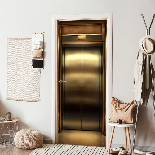 Liftdeur - Goud - Modern deurposter klein -sfeer6
