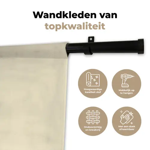 Zeepaardje - Rood - Fijne details Wandkleed katoen klein -sfeer2
