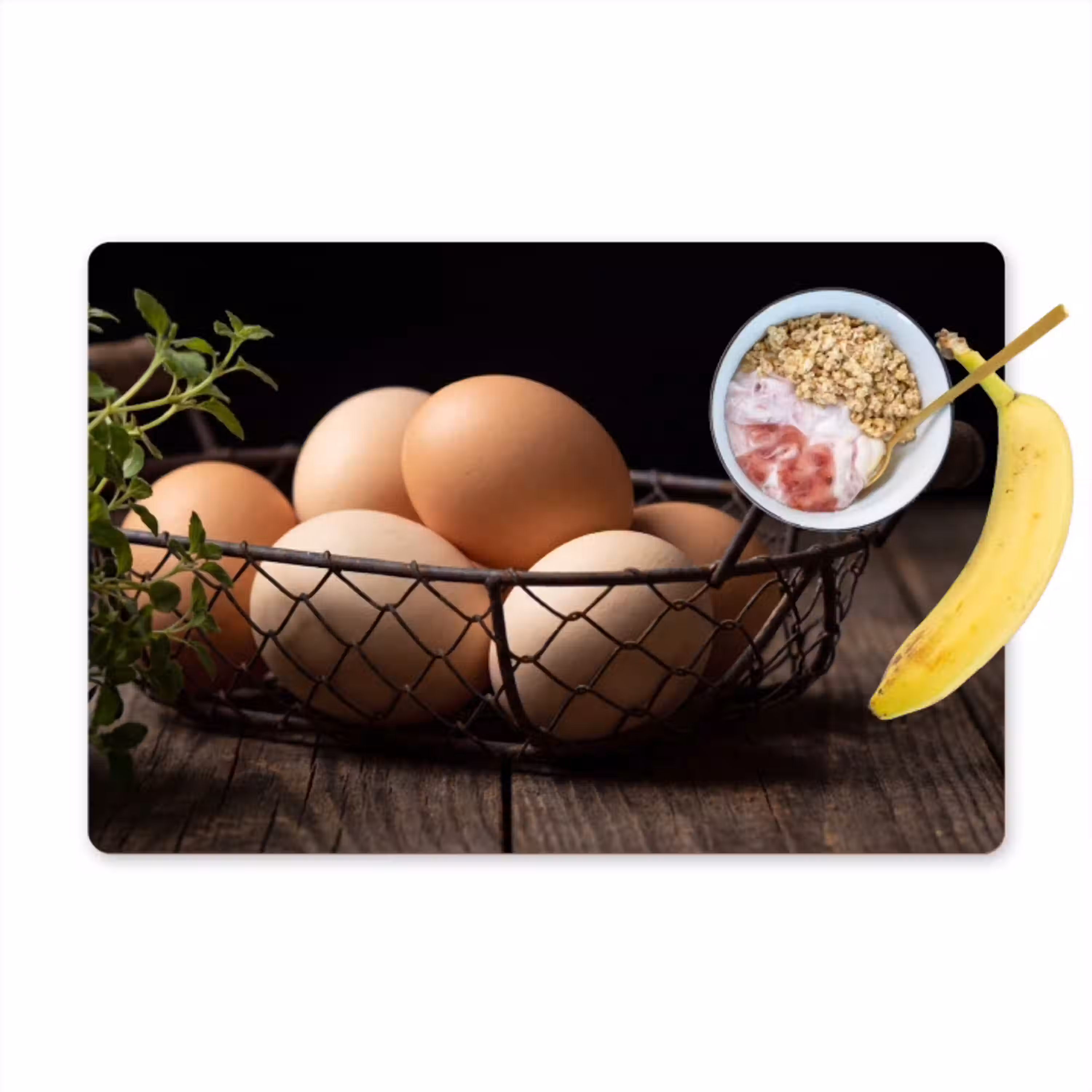 Eieren - Mand - Eten Placemat vinyl groot -zzzproduct_Kitchenyeah-website