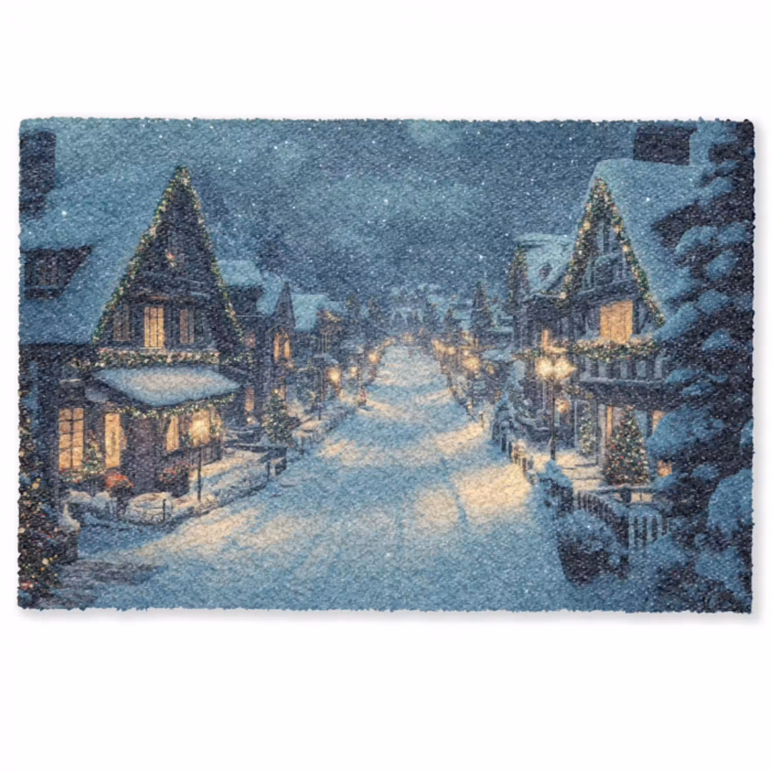 Kerstdorp - Kerst - Sneeuw - Winter Deurmat klein -zkaufland3d