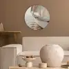 Zeilboot - Zee - Beige - Zon Akoestische PET Vilt - Rond klein -sfeer1