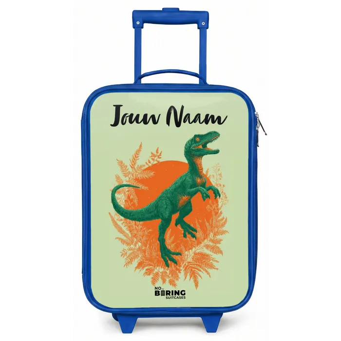 Dino - Natuur - Groen Kinderkoffer - Blauw klein -zz3dotto