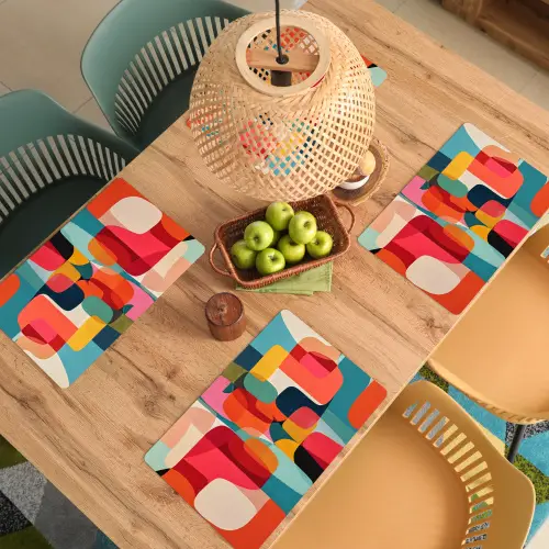 Vormen - Kleurrijk - Abstract - Vlakken Placemat vinyl groot -zzsfeer5_Kitchenyeah-website