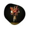 Exotisch - Boeket - Vaas - Goud Wandcirkel Organisch Plexiglas middel -3d