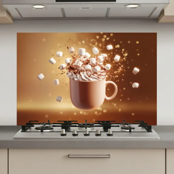 Chocomelk - Drinken - Warm - Bruin keuken achterwand spatscherm klein -3d_website