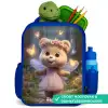 Beer - Vlinders - Bos - Fairy Kinderrugzak - Blauw middel -inhoud_NL