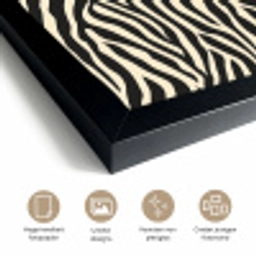 Zebra - Print - Klassiek - Zwart fotolijst zwart zonder passe partout klein 224 -sfeer2