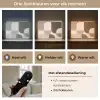Geometrisch - Geweven structuur - Modern Light Box met batterij (Wandlamp) middel -USP_lichtkleurNL