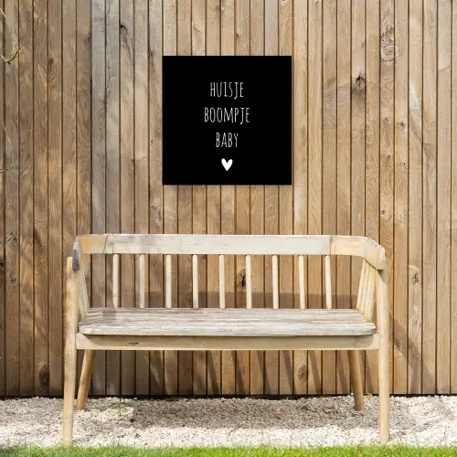 Spreuken - Huisje boompje baby - Quotes Tuinposter op houten frame 2 cm dik klein -sfeer4