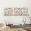 Lijnen - Beige - Patroon - Donkerbruin canvas 2cm klein 828 -sfeer6