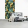 Geel - Bloemen - Groen - Bladeren fotobehang vinyl groot 64 -slaapkamer