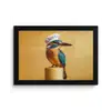 Ijsvogel - Pilaar - Koksmuts - Vogel fotolijst zwart zonder passe partout klein -3d