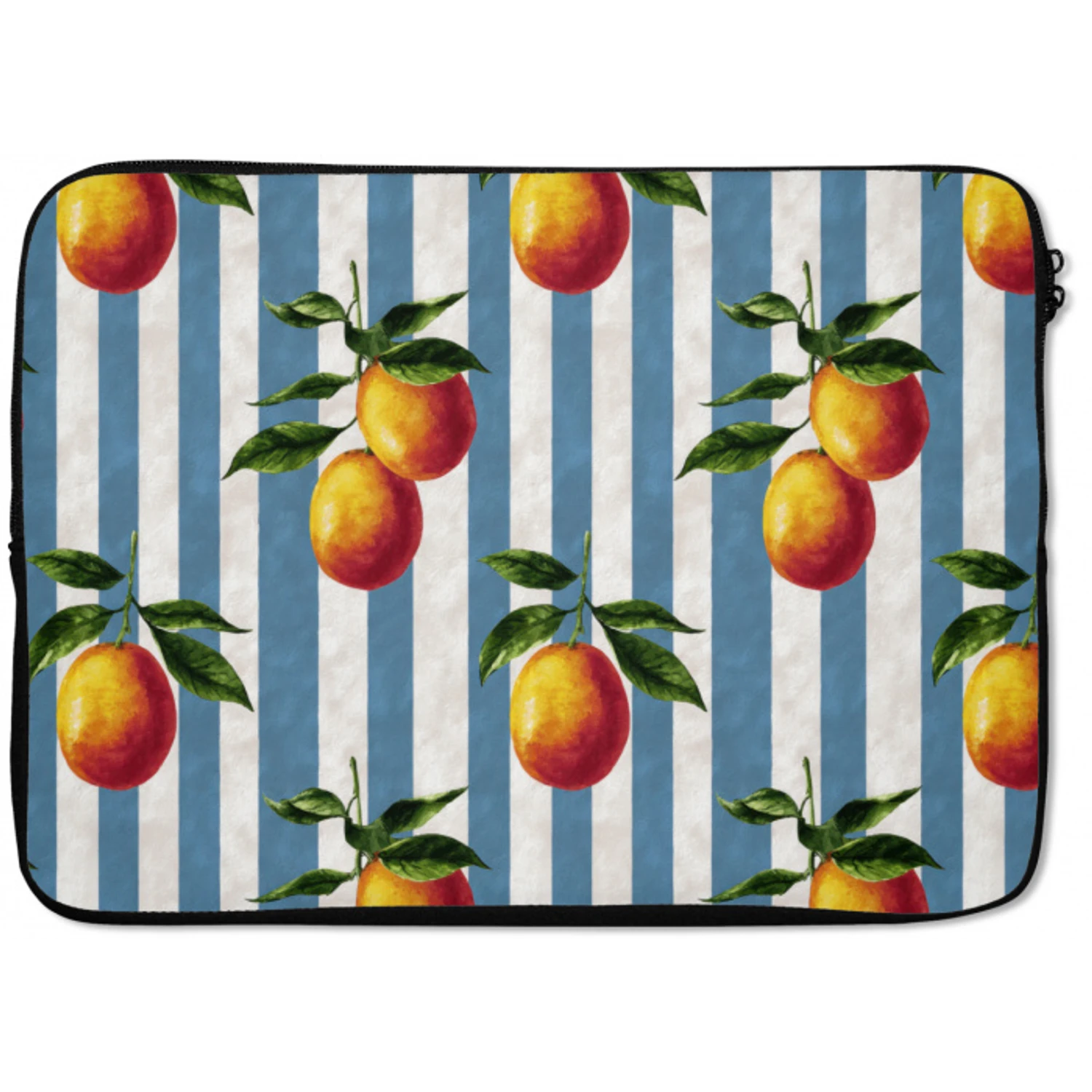 Strepen - Citroen - Blauw laptophoes neopreen klein 279 -zkaufland3dotto