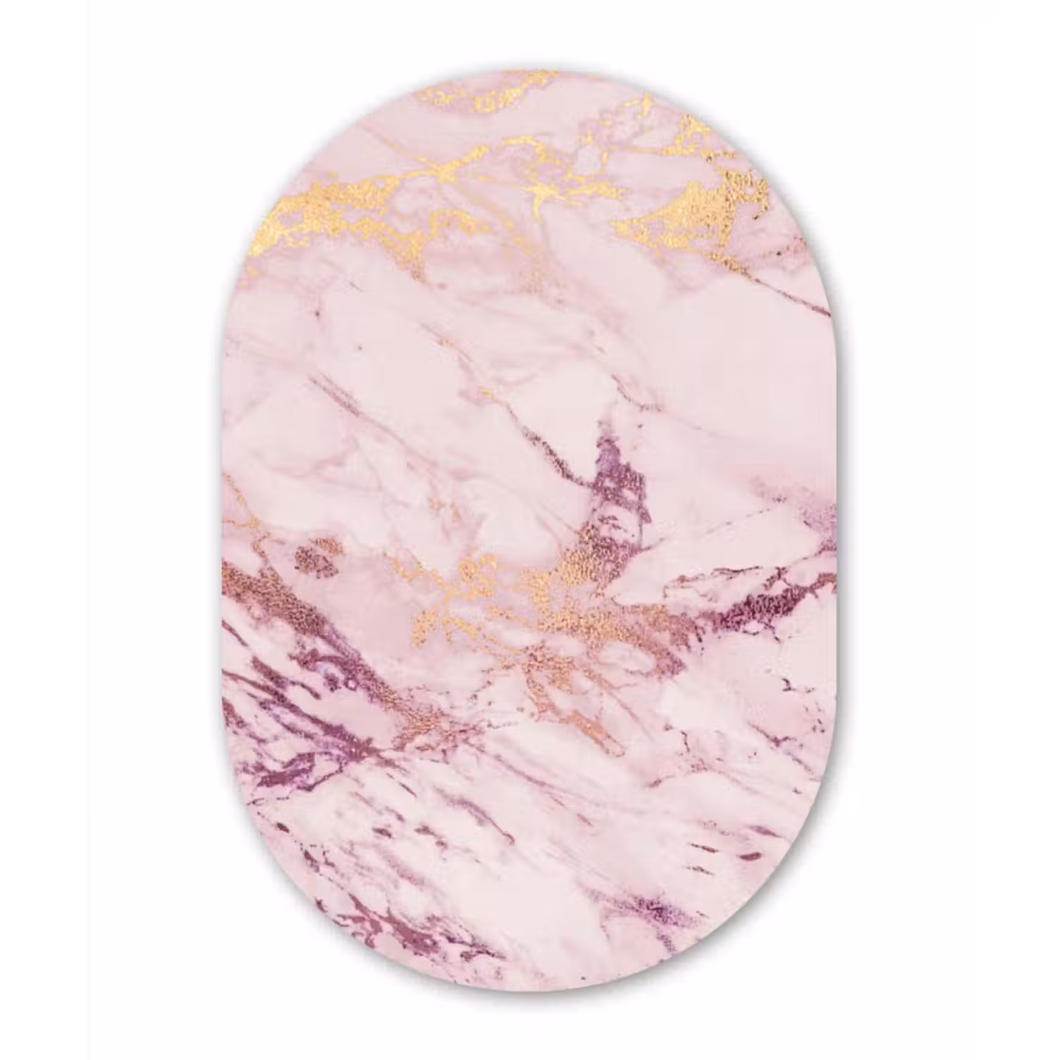 Muurovaal - Marmer - Paars - Roze