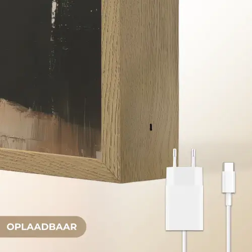 Hand - Gezicht - Strepen - Abstract Light Box met batterij (Wandlamp) middel -USP_websiteoplaadbaarNL