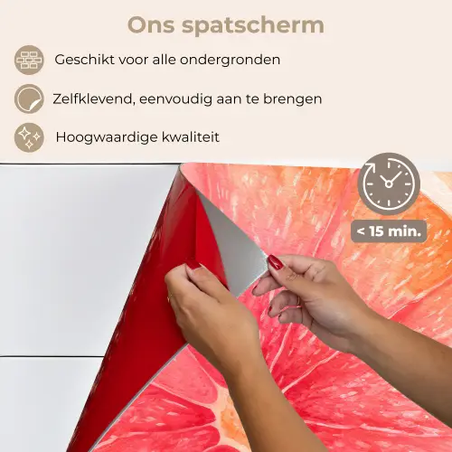 Grapefruit - Roze - Levendig keuken achterwand spatscherm klein -spatscherm_NL
