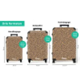 Dieren print panter bruin NBS - Handbagage koffer - Kinderen Unisex middel zzzzzzVergelijking_3NL